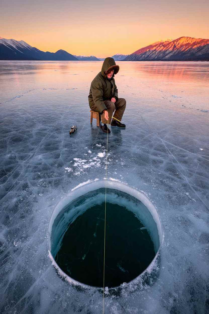 Angler casting from a boat on an Irish lake